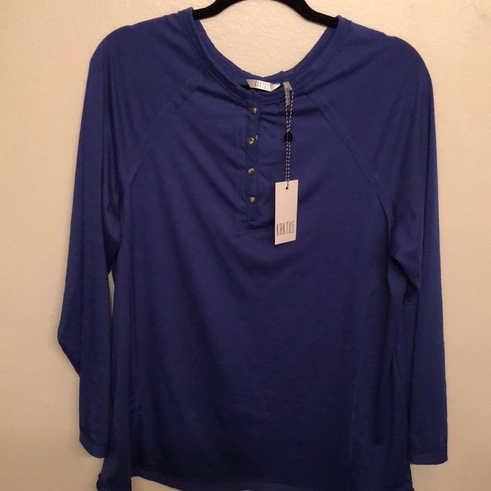 Mantua XL blue women’s blouse NWT